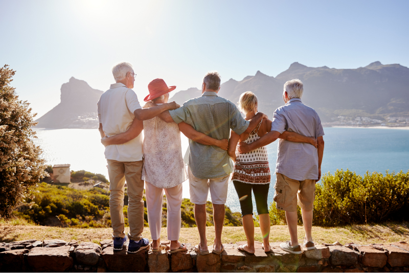 a group of senior travellers