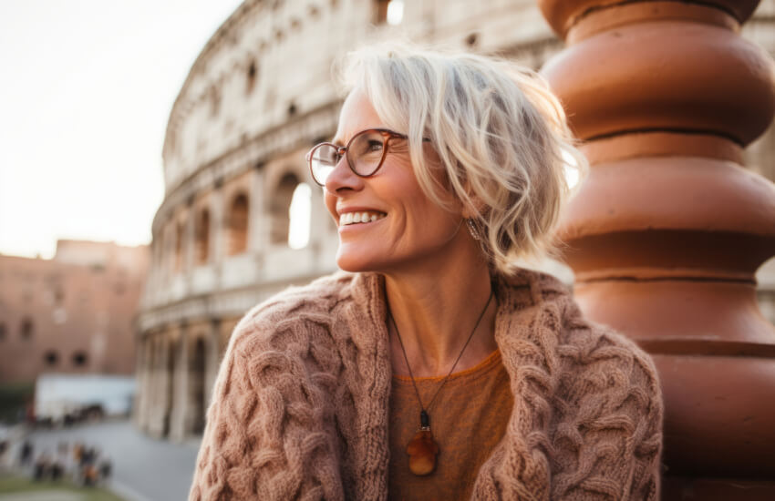 senior woman smiling