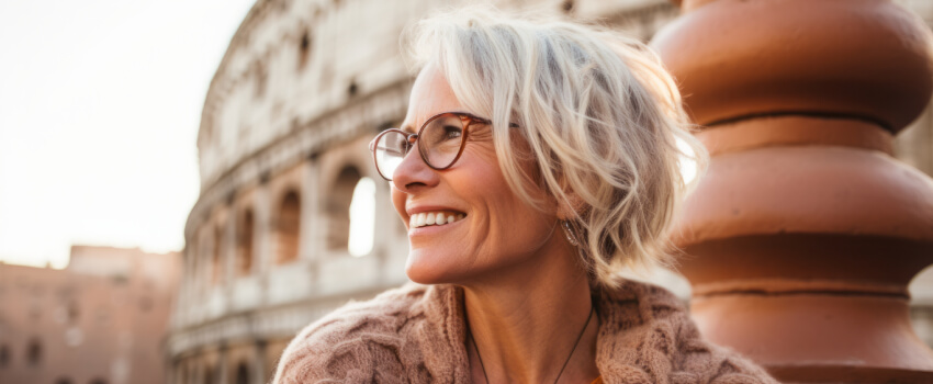 senior woman smiling