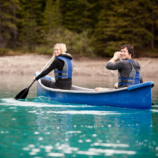 couple boating