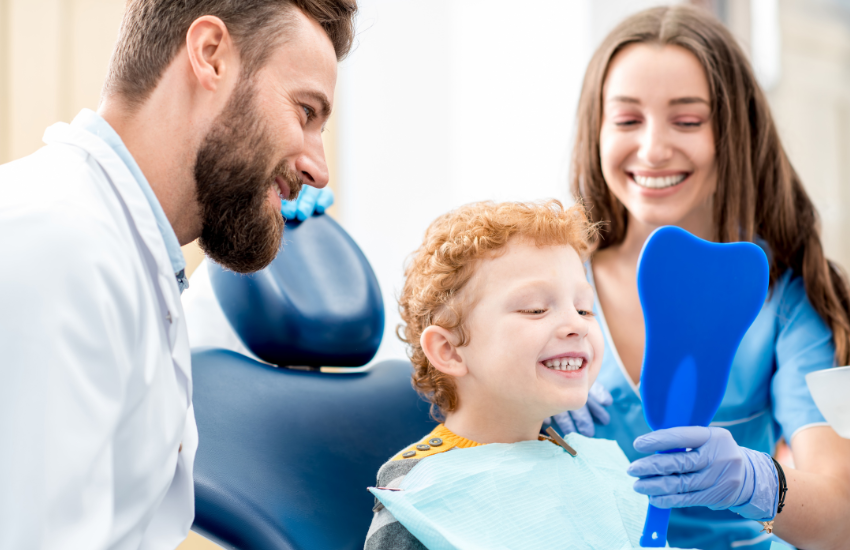 A child at the dentist